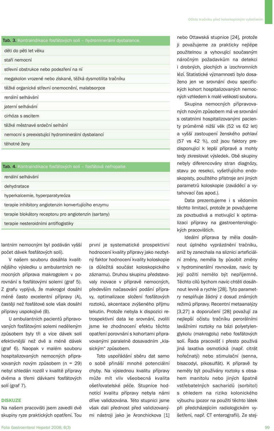 jaterní selhávání cirhóza s ascitem těžké městnavé srdeční selhání nemocní s preexistující hydrominerální dysbalancí těhotné ženy Tab. 4. Kontraindikace fosfátových solí fosfátová nefropatie.