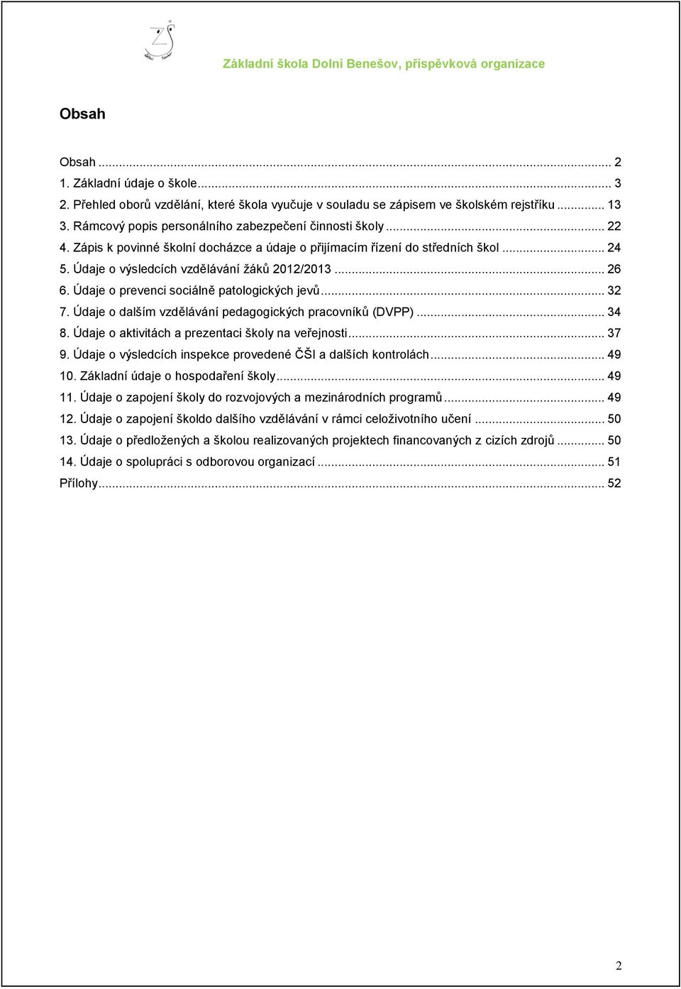 .. 26 6. Údaje o prevenci sociálně patologických jevů... 32 7. Údaje o dalším vzdělávání pedagogických pracovníků (DVPP)... 34 8. Údaje o aktivitách a prezentaci školy na veřejnosti... 37 9.