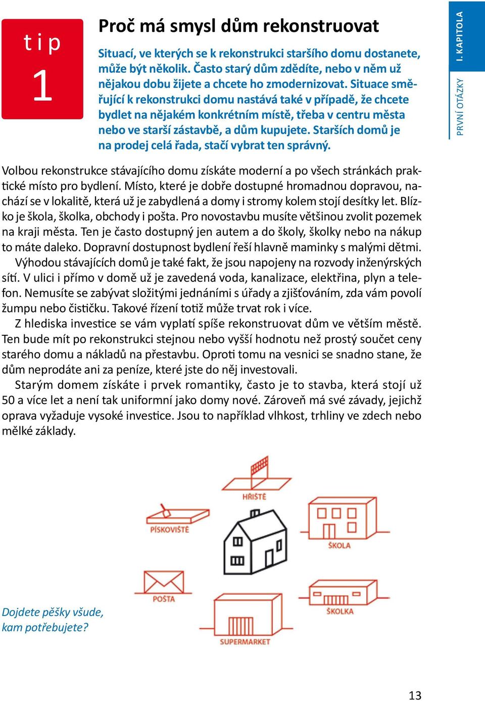 Situace směřující k rekonstrukci domu nastává také v případě, že chcete bydlet na nějakém konkrétním místě, třeba v centru města nebo ve starší zástavbě, a dům kupujete.