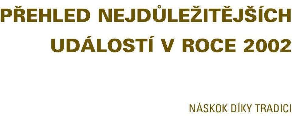 UDÁLOSTÍ V ROCE