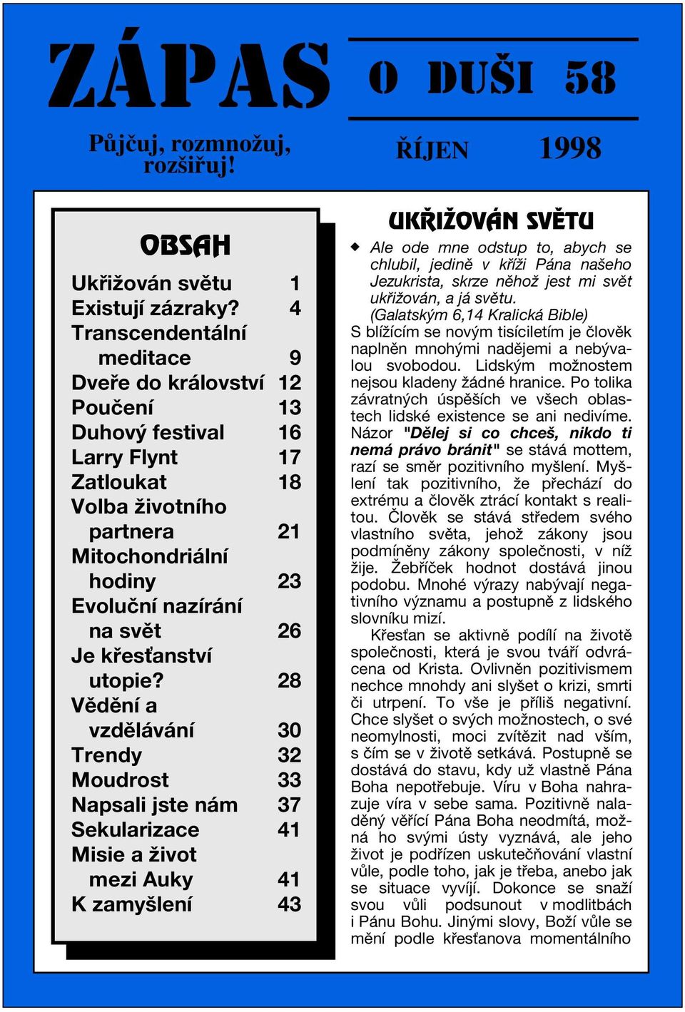 esùanstvì utopie?