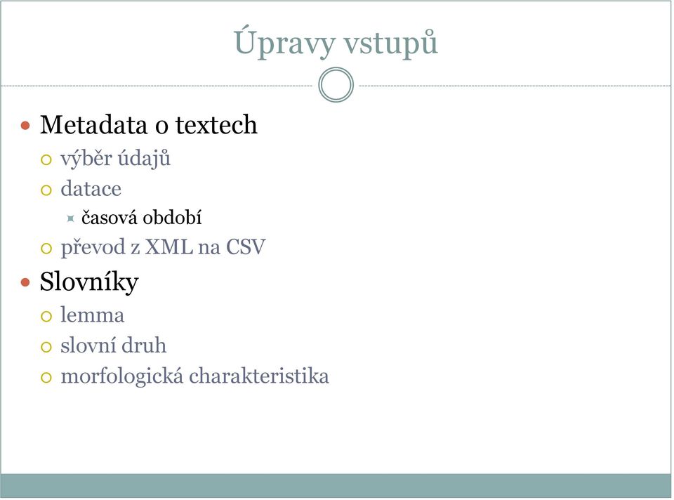 převod z XML na CSV Slovníky lemma