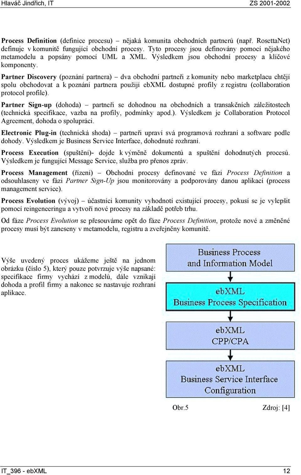 Partner Discovery (poznání partnera) dva obchodní partneři z komunity nebo marketplacu chtějí spolu obchodovat a k poznání partnera použijí ebxml dostupné profily z registru (collaboration protocol