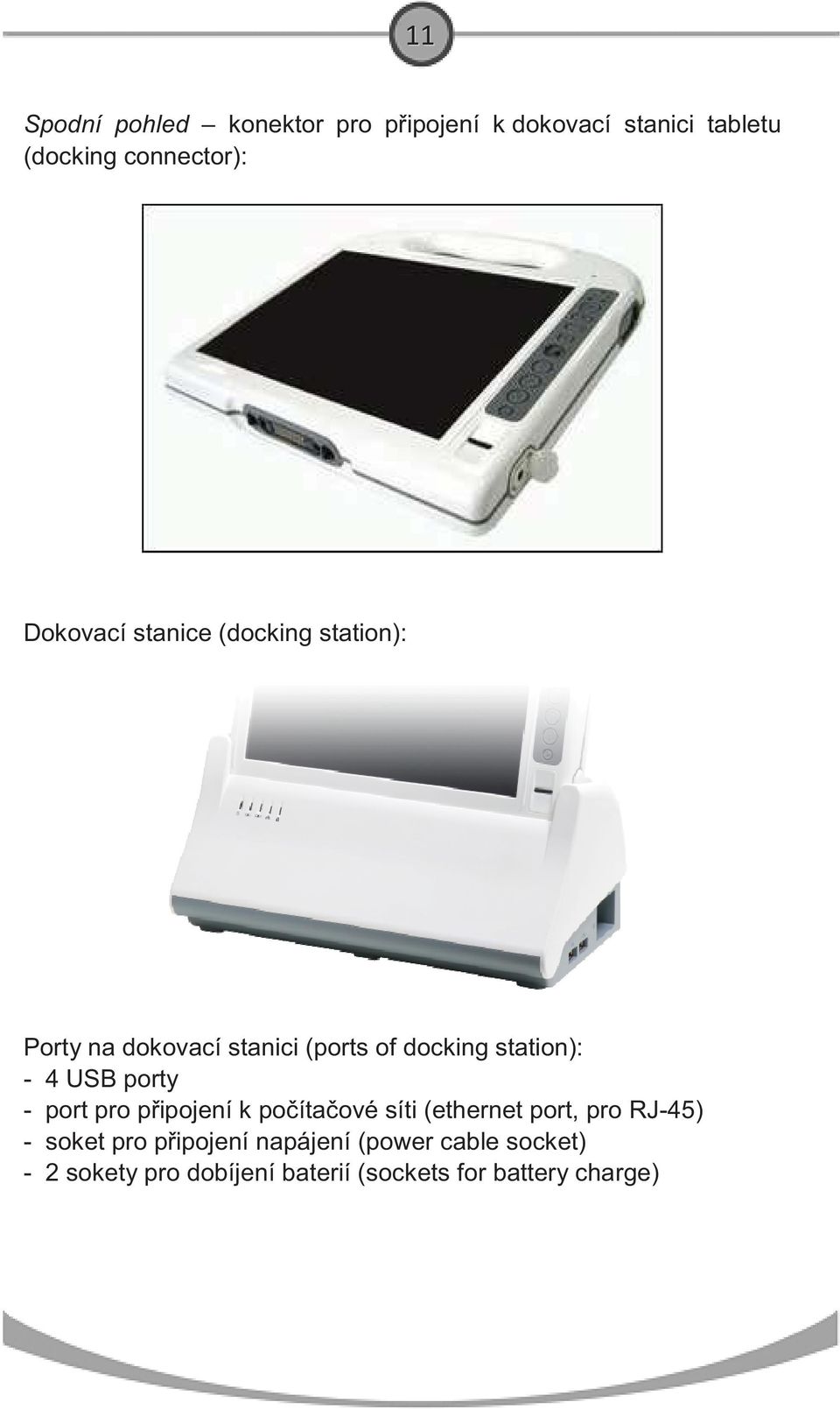 4 USB porty - port pro p ipojení k po íta ové síti (ethernet port, pro RJ-45) - soket pro p