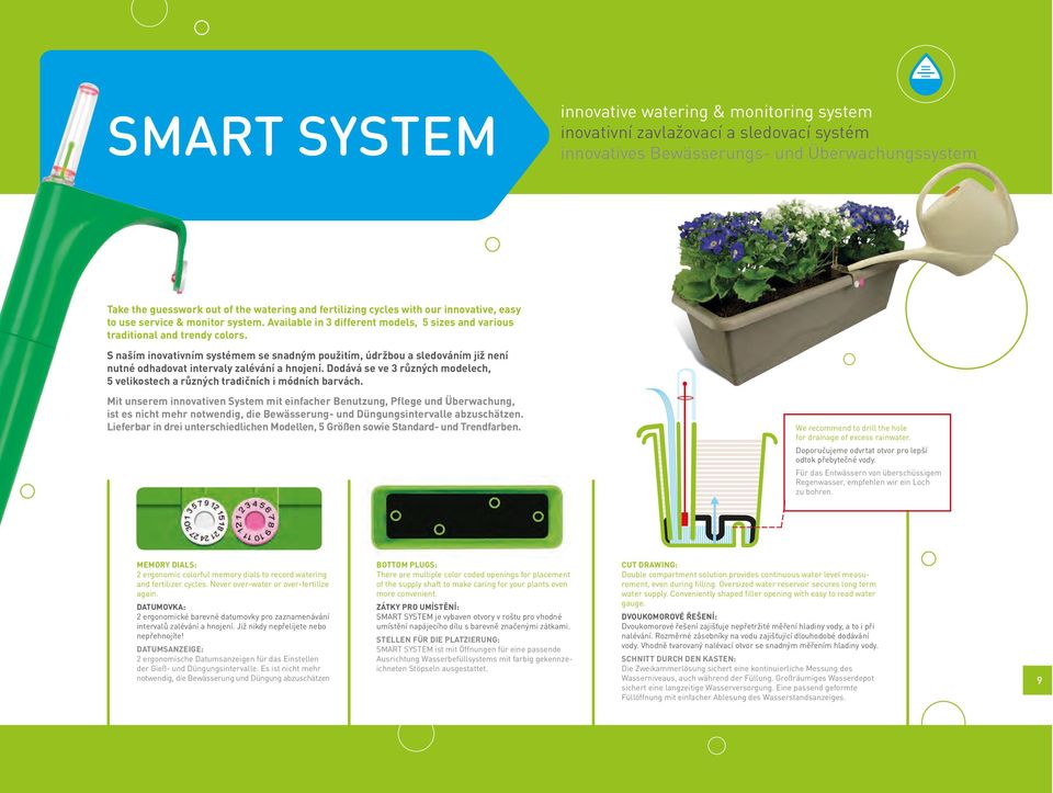 S naším inovativním systémem se snadným použitím, údržbou a sledováním již není nutné odhadovat intervaly zalévání a hnojení.