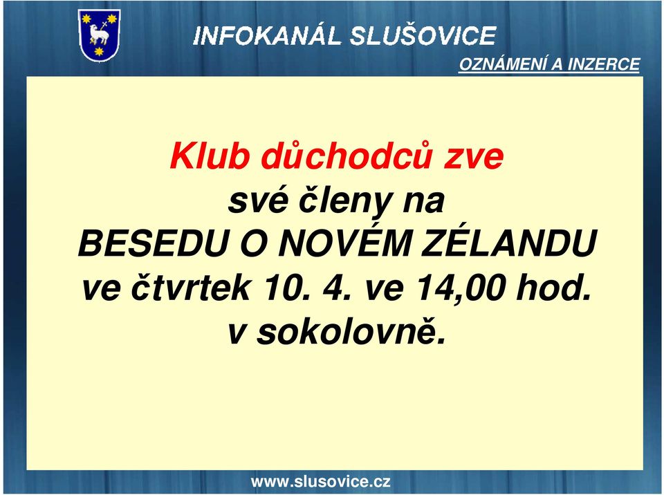 BESEDU O NOVÉM ZÉLANDU ve