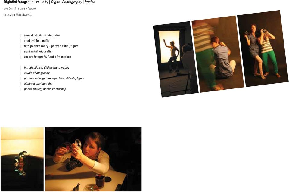 abstraktní fotografie úprava fotografií, Adobe Photoshop introduction to digital photography studio