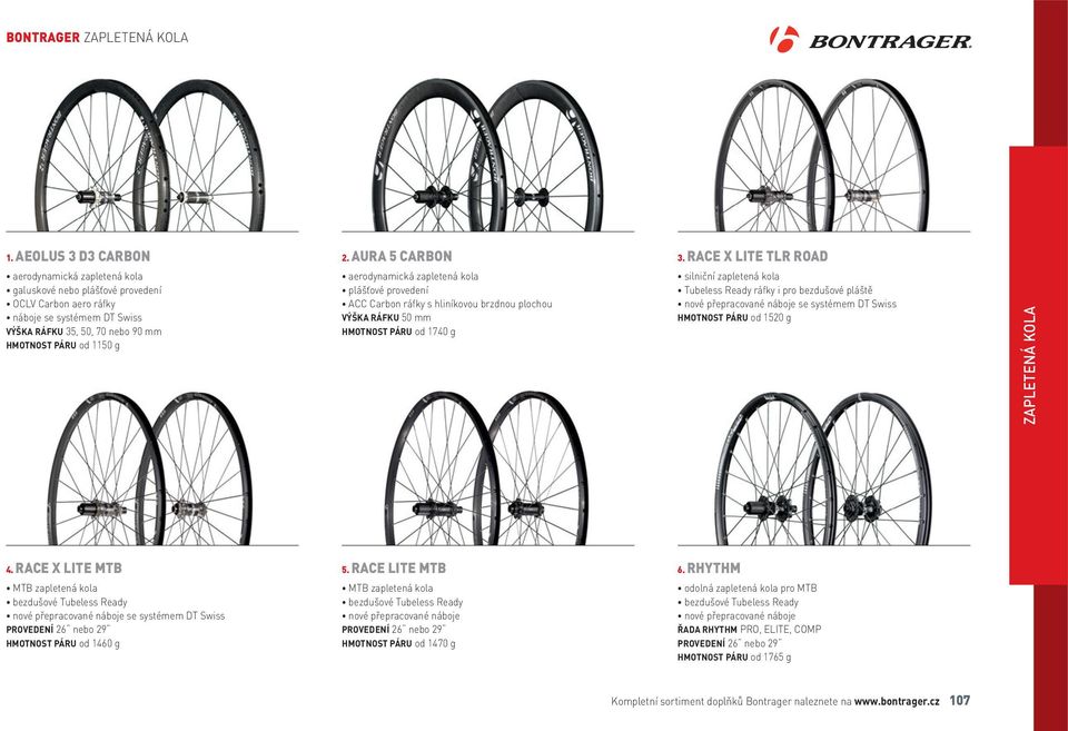 aerodynamická zapletená kola plášťové provedení ACC Carbon ráfky s hliníkovou brzdnou plochou VÝŠKA RÁFKU 50 mm HMOTNOST PÁRU od 1740 g silniční zapletená kola Tubeless Ready ráfky i pro bezdušové