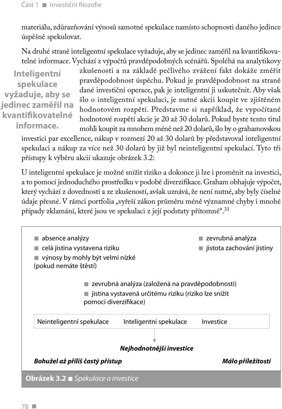 Spoléhá na analytikovy Inteligentní zkušenosti a na základě pečlivého zvážení fakt dokáže změřit pravděpodobnost úspěchu.