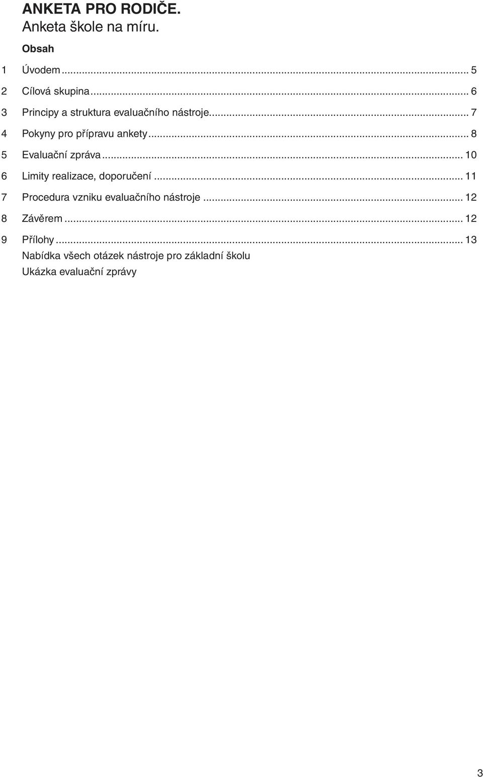 .. 8 5 Evaluační zpráva... 10 6 Limity realizace, doporučení.