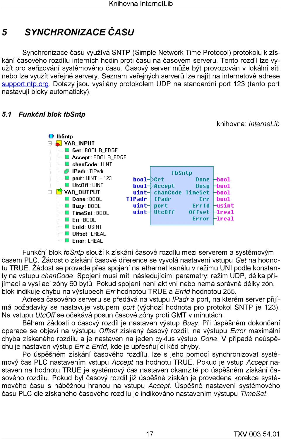 Seznam veřejných serverů lze najít na internetové adrese support.ntp.org. Dotazy jsou vysílány protokolem UDP na standardní port 123 (tento port nastavují bloky automaticky). 5.