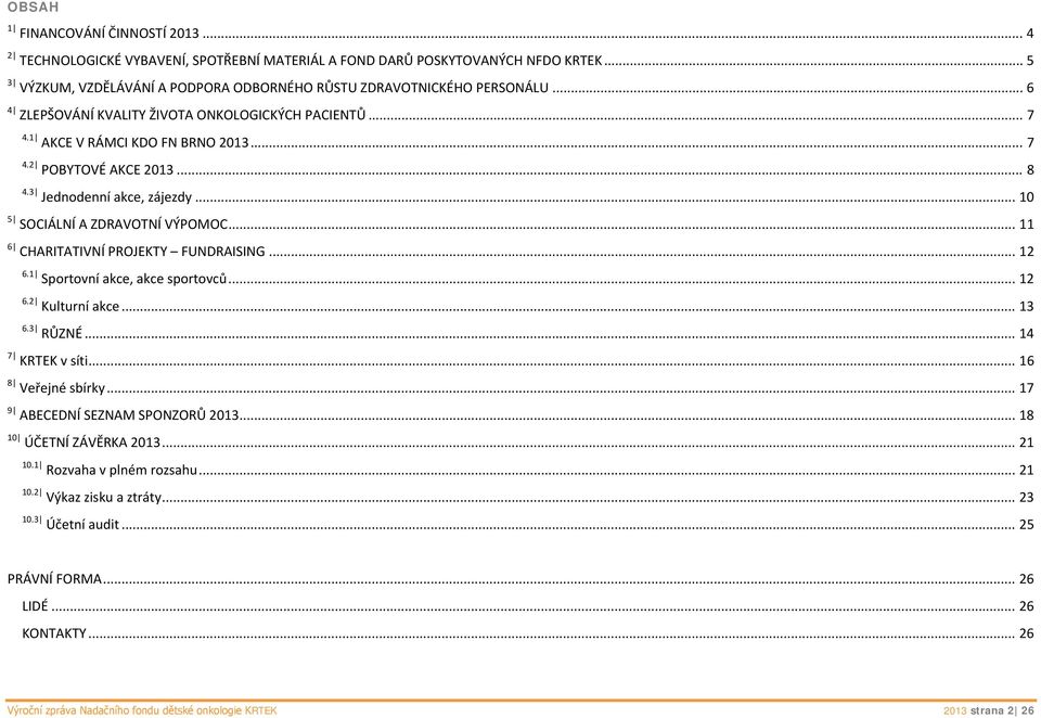 .. 11 6 CHARITATIVNÍ PROJEKTY FUNDRAISING... 12 6.1 Sportovní akce, akce sportovců... 12 6.2 Kulturní akce... 13 6.3 RŮZNÉ... 14 7 KRTEK v síti... 16 8 Veřejné sbírky.