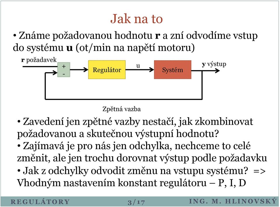 skutečnou výstupní hodnotu?