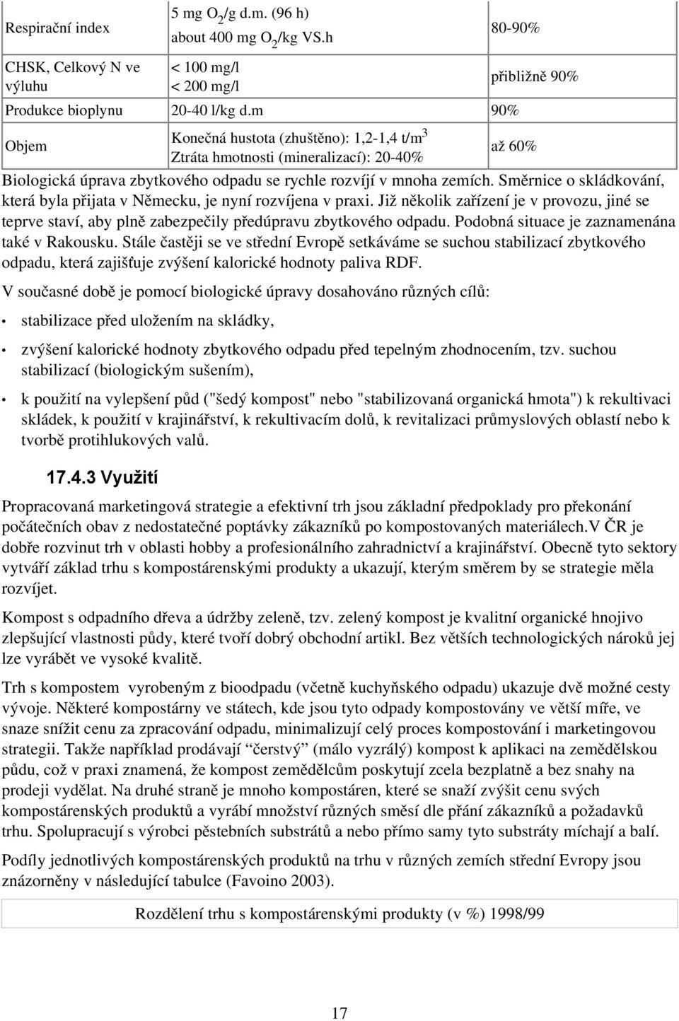 Směrnice o skládkování, která byla přijata v Německu, je nyní rozvíjena v praxi. Již několik zařízení je v provozu, jiné se teprve staví, aby plně zabezpečily předúpravu zbytkového odpadu.