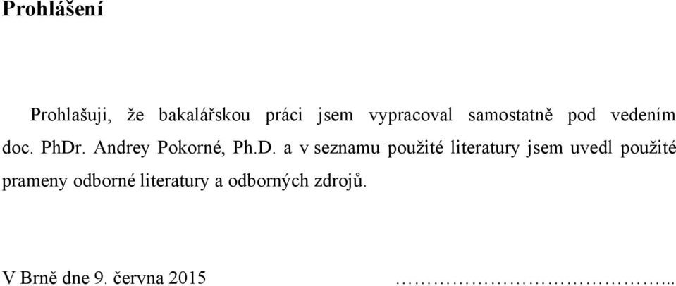 . Andrey Pokorné, Ph.D.