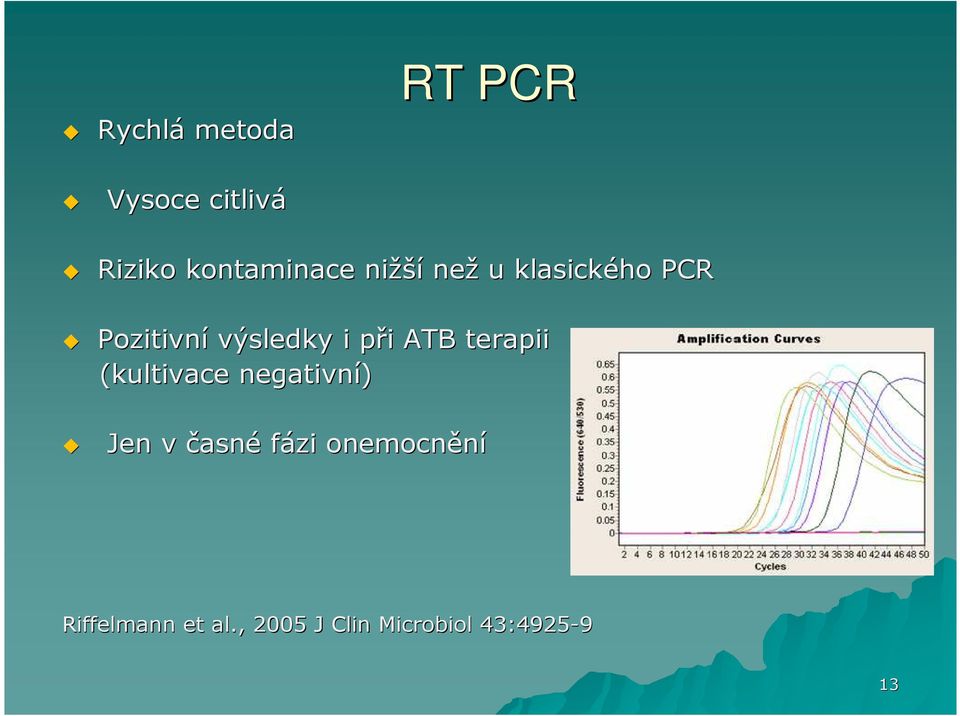 ATB terapii (kultivace negativní) Jen v časné fázi