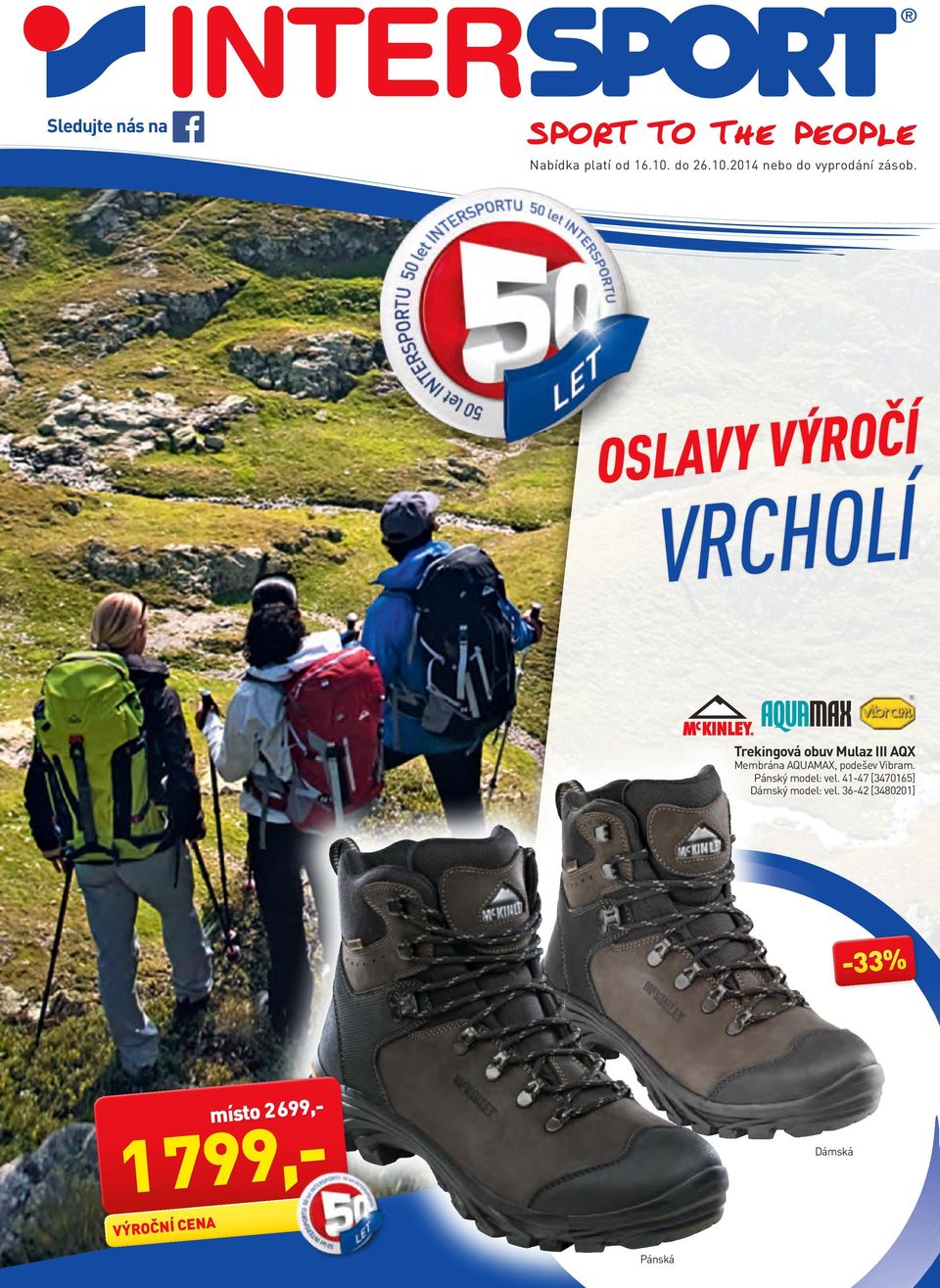 AQUAMAX, podešev Vibram. Pánský model: vel.