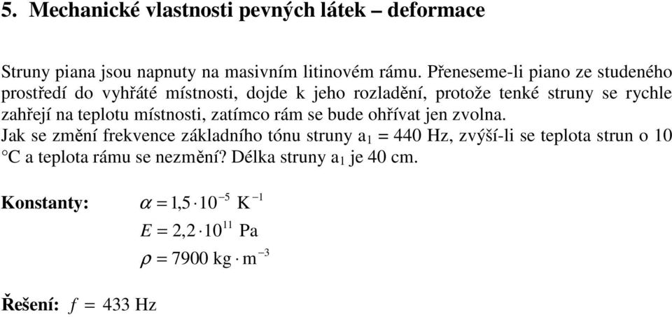 na teplotu místnosti, zatímco rám se bude ohřívat jen zvolna.