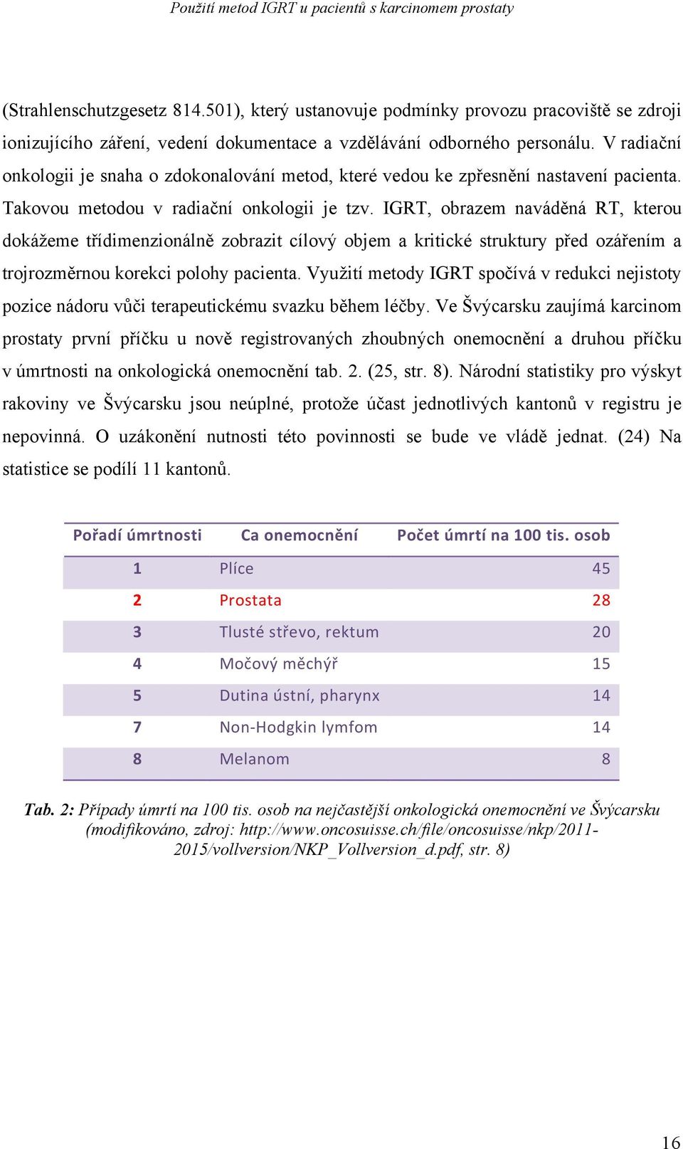 IGRT, obrazem naváděná RT, kterou dokážeme třídimenzionálně zobrazit cílový objem a kritické struktury před ozářením a trojrozměrnou korekci polohy pacienta.