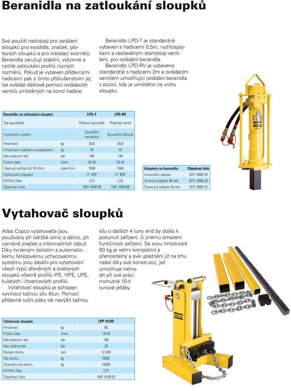 BeranidloLPD-Tjestandardně vybavenshadicemi0,5m,rychlospojkamiavestavěnýmstart/stopventilem,proovládáníberanidla.