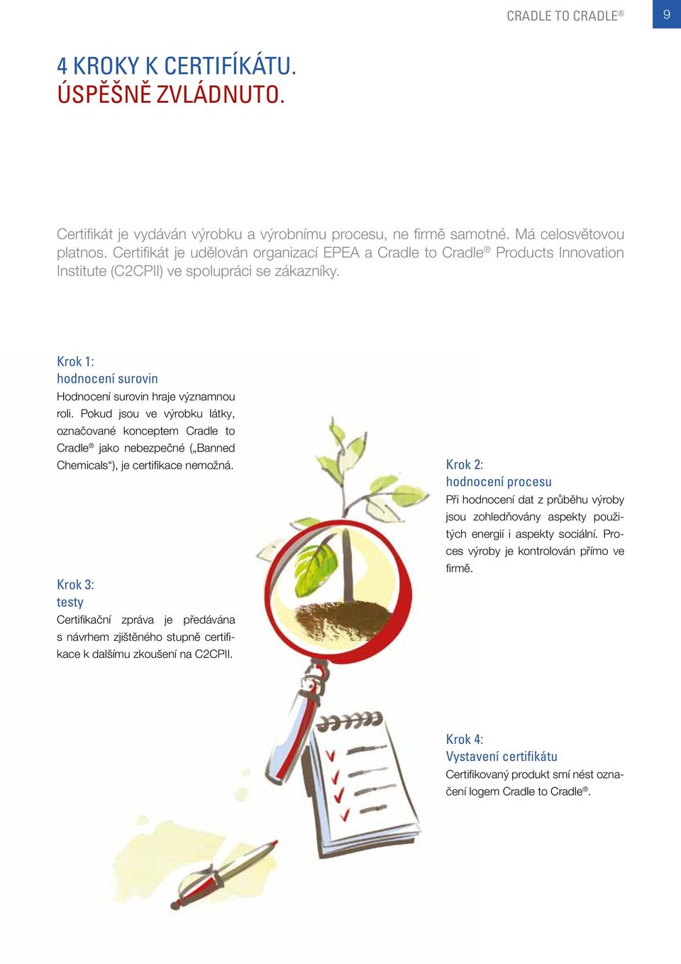 Pokud jsou ve výrobku látky, označované konceptem Cradle to Cradle jako nebezpečné ( Banned Chemicals ), je certifikace nemožná.