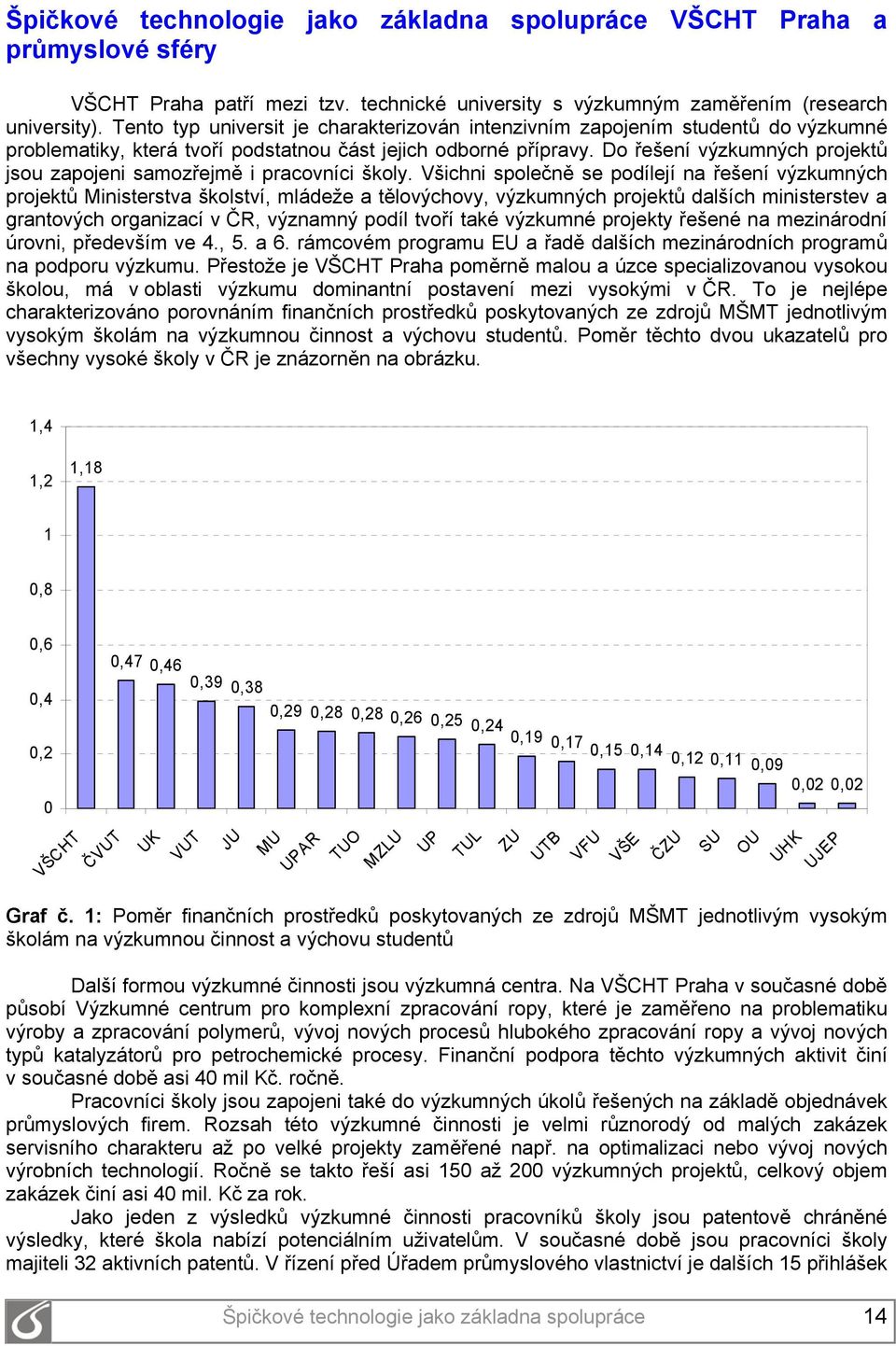 Do řešení výzkumných projektů jsou zapojeni samozřejmě i pracovníci školy.