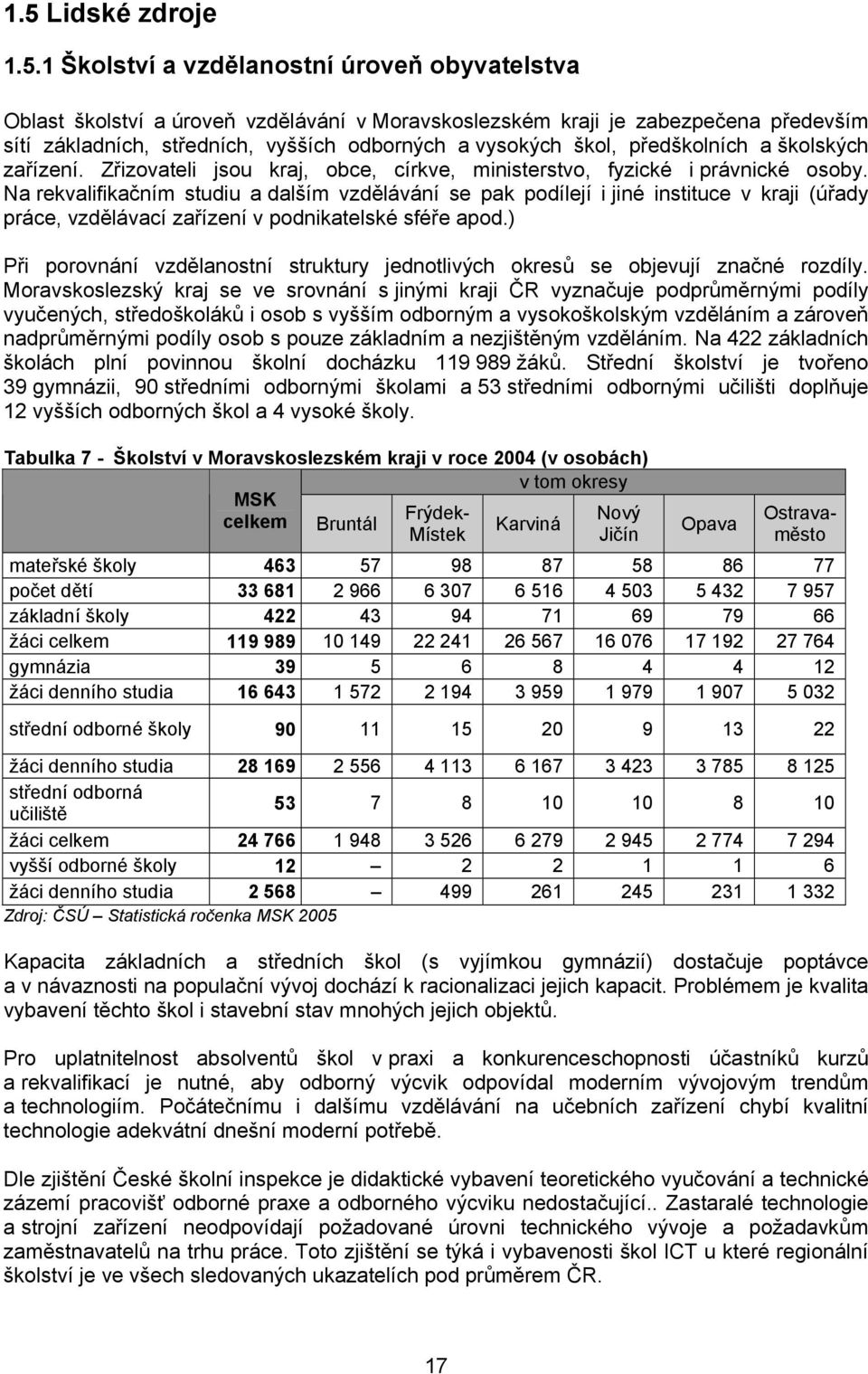 Na rekvalifikačním studiu a dalším vzdělávání se pak podílejí i jiné instituce v kraji (úřady práce, vzdělávací zařízení v podnikatelské sféře apod.