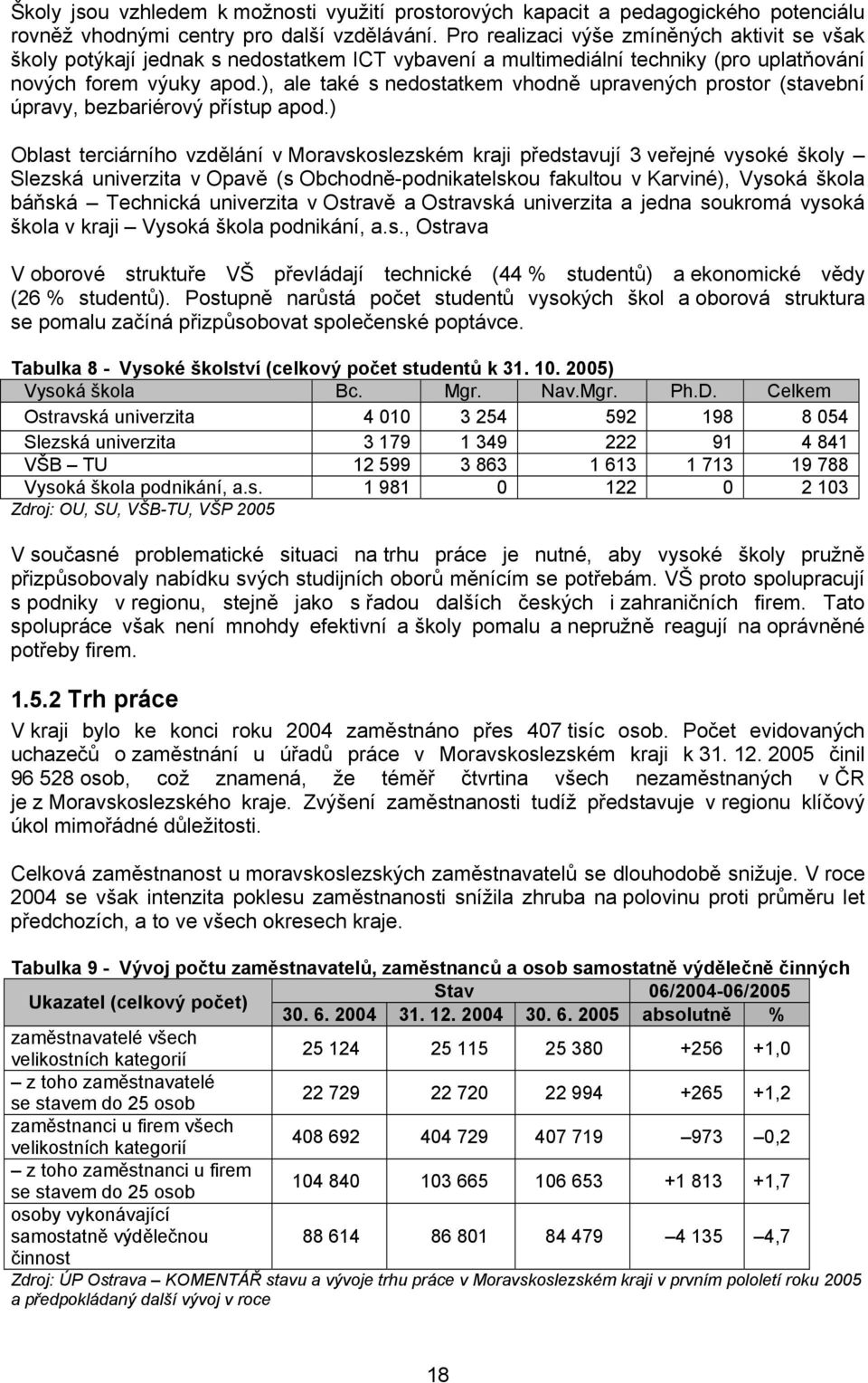 ), ale také s nedostatkem vhodně upravených prostor (stavební úpravy, bezbariérový přístup apod.