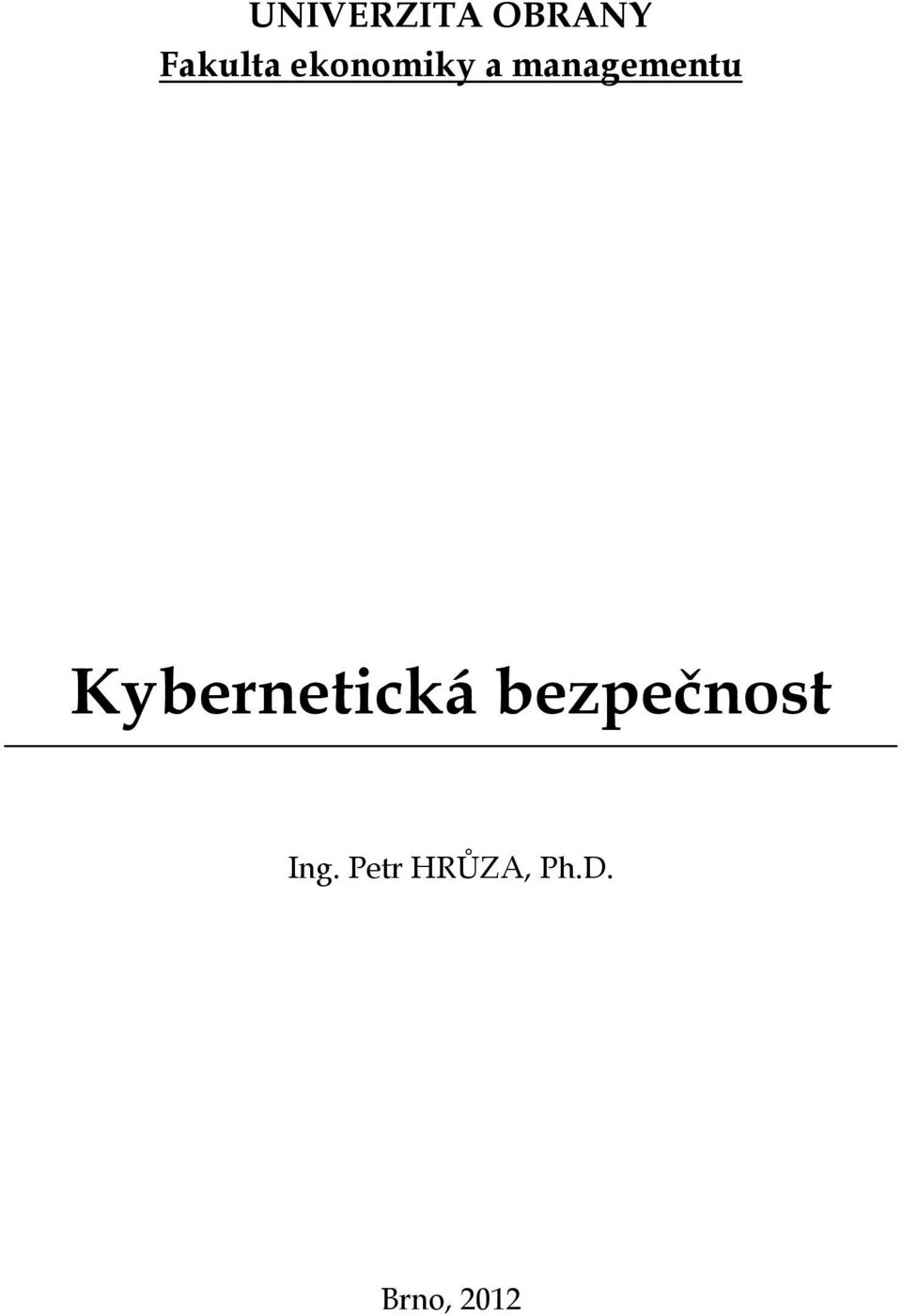 Kybernetická bezpečnost