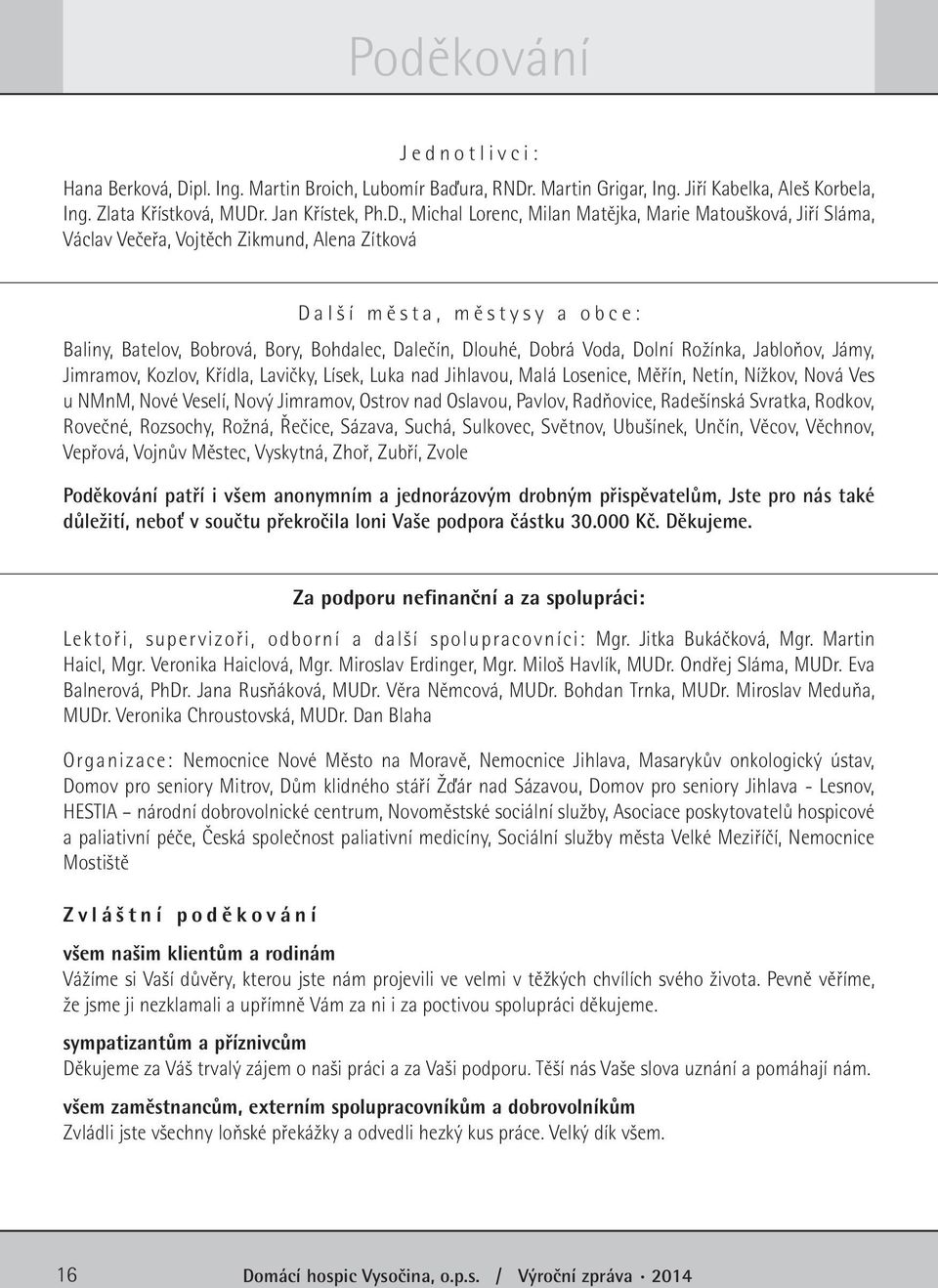 . Martin Grigar, Ing. Jiří Kabelka, Aleš Korbela, Ing. Zlata Křístková, MUDr