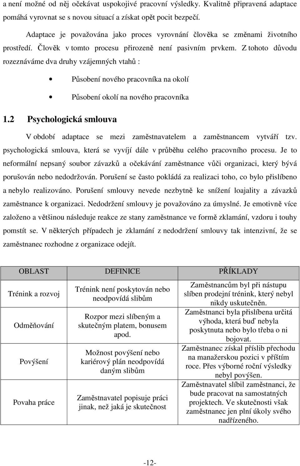 Z tohoto důvodu rozeznáváme dva druhy vzájemných vtahů : Působení nového pracovníka na okolí Působení okolí na nového pracovníka 1.