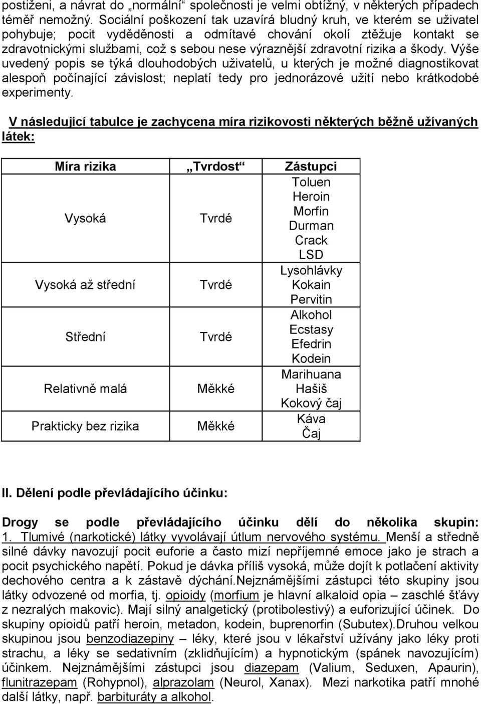 zdravotní rizika a škody.