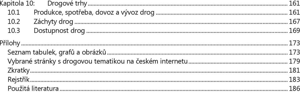 .. 173 Seznam tabulek, grafů a obrázků.