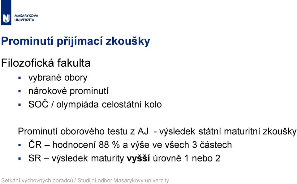 oborového testu z AJ - výsledek státní maturitní zkoušky ČR