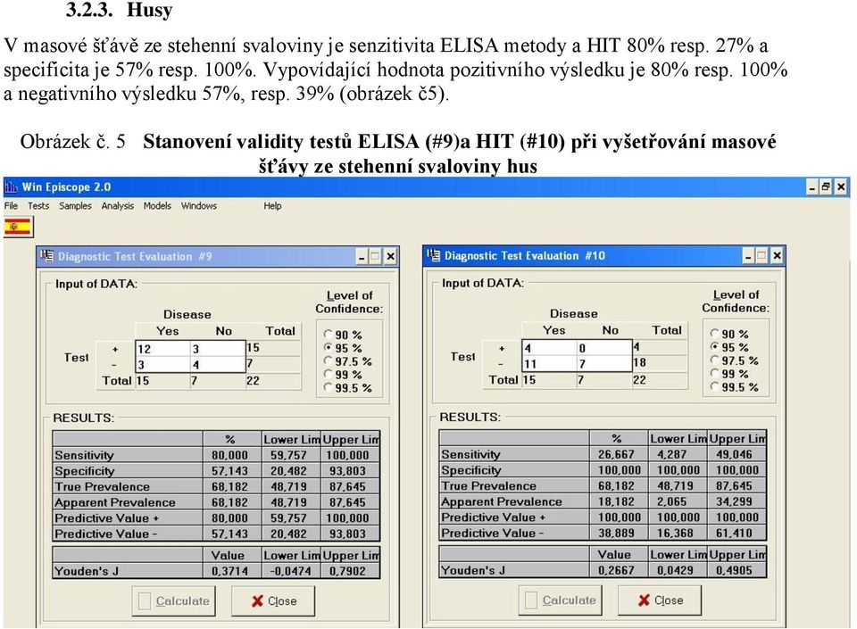 Vypovídající hodnota pozitivního výsledku je 80% resp.