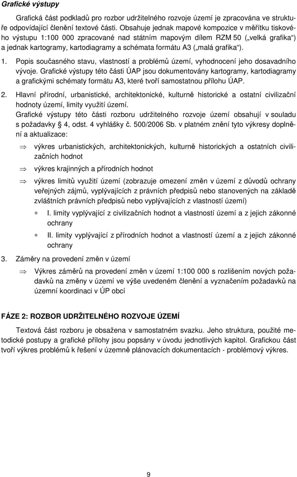 grafika ). 1. Popis současného stavu, vlastností a problémů území, vyhodnocení jeho dosavadního vývoje.