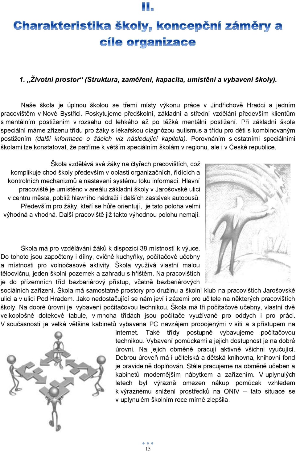 Při základní škole speciální máme zřízenu třídu pro žáky s lékařskou diagnózou autismus a třídu pro děti s kombinovaným postižením (další informace o žácích viz následující kapitola).