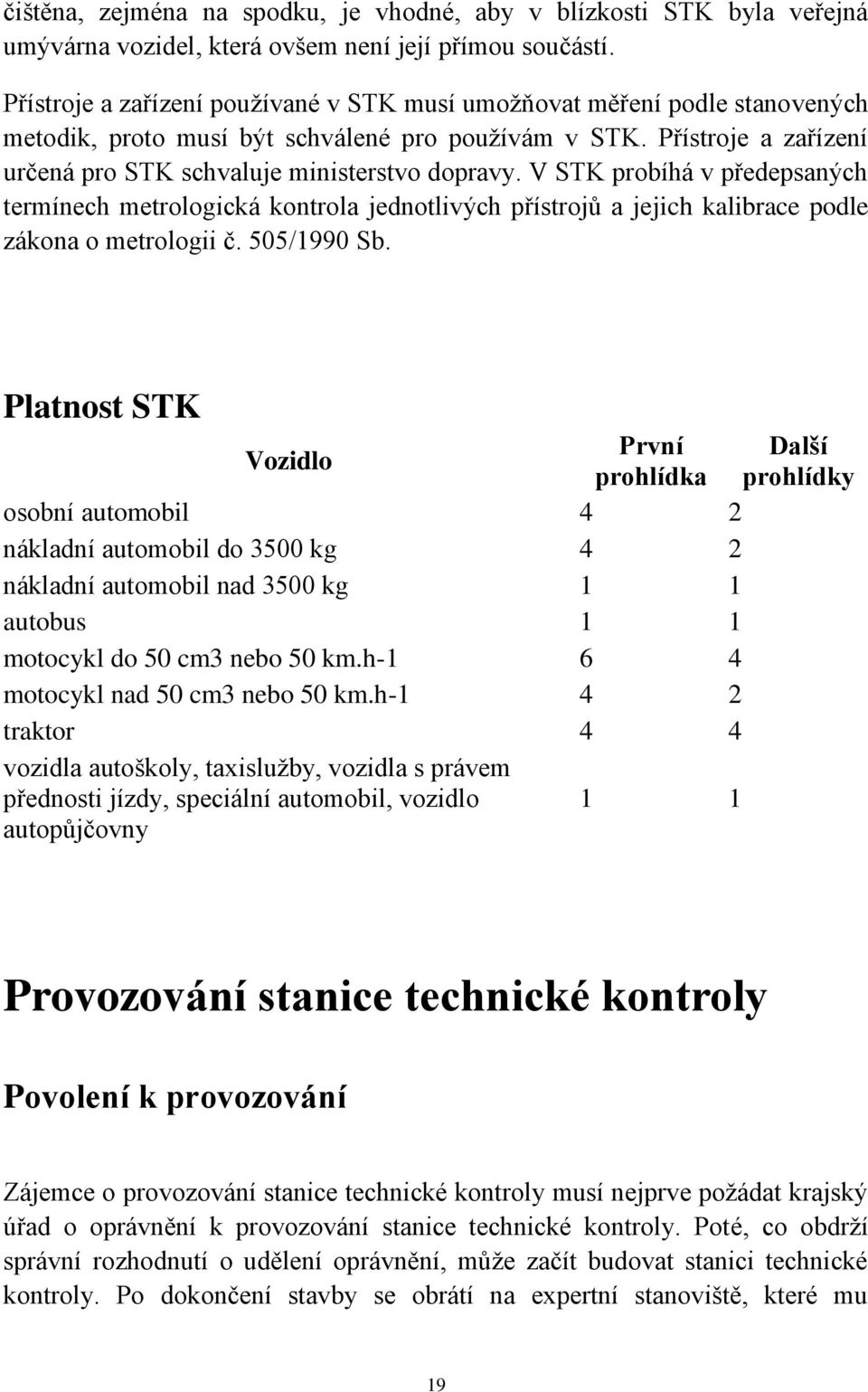 V STK probíhá v předepsaných termínech metrologická kontrola jednotlivých přístrojů a jejich kalibrace podle zákona o metrologii č. 505/1990 Sb.