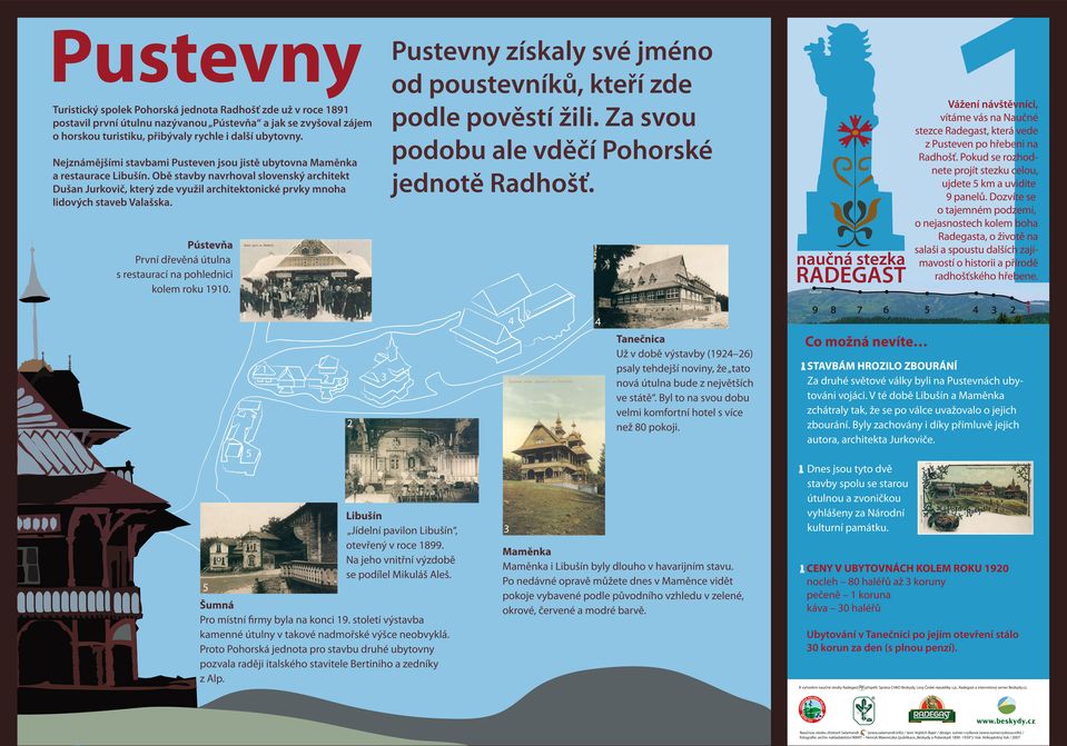 Obě stavby navrhoval slovenský architekt Dušan Jurkovič, který zde využil architektonické prvky mnoha lidových staveb Valašska.