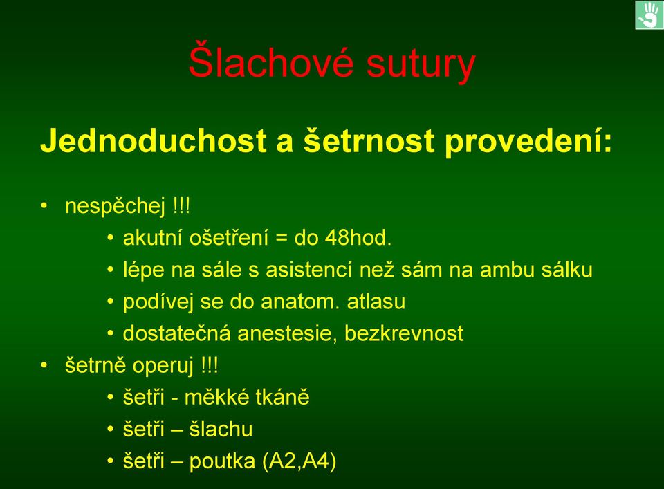 lépe na sále s asistencí než sám na ambu sálku podívej se do