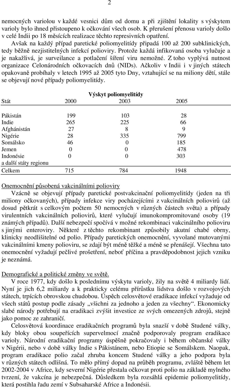 Avšak na každý případ paretické poliomyelitídy připadá 100 až 200 subklinických, tedy běžně nezjistitelných infekcí polioviry.