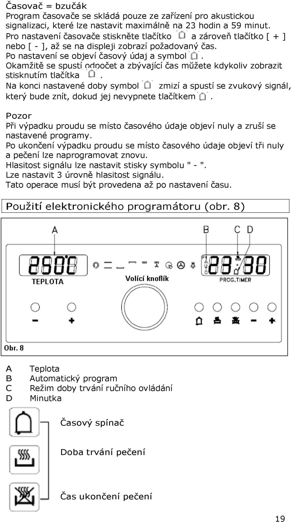 Okamžitě se spustí odpočet a zbývající čas můžete kdykoliv zobrazit stisknutím tlačítka.