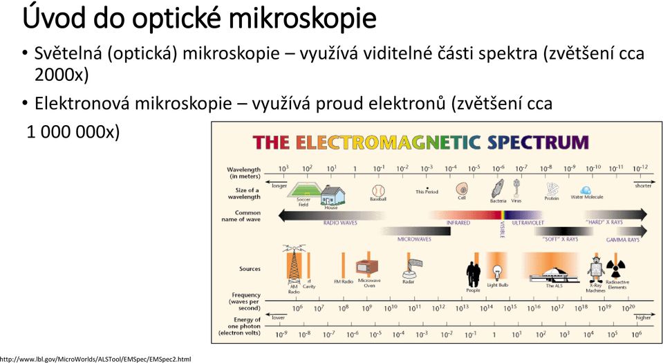 Elektronová mikroskopie využívá proud elektronů (zvětšení