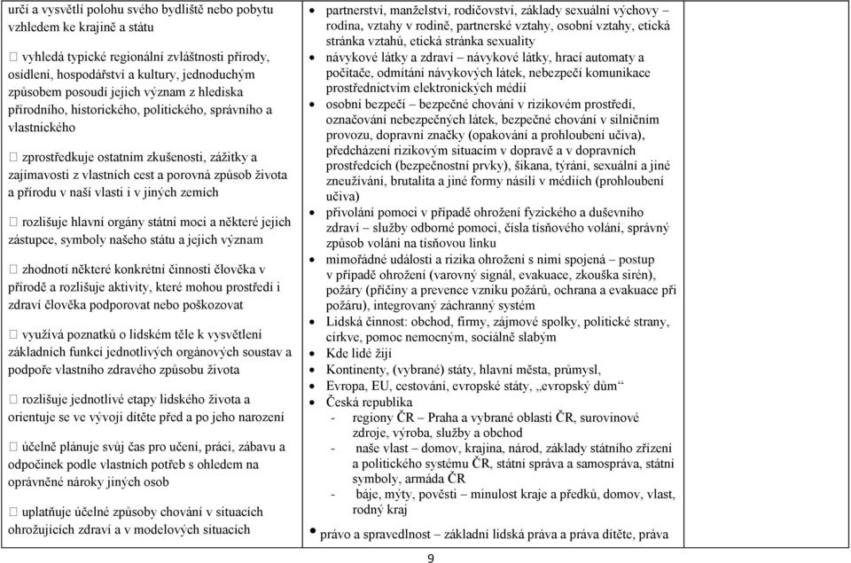 vlasti i v jiných zemích rozlišuje hlavní orgány státní moci a některé jejich zástupce, symboly našeho státu a jejich význam zhodnotí některé konkrétní činnosti člověka v přírodě a rozlišuje