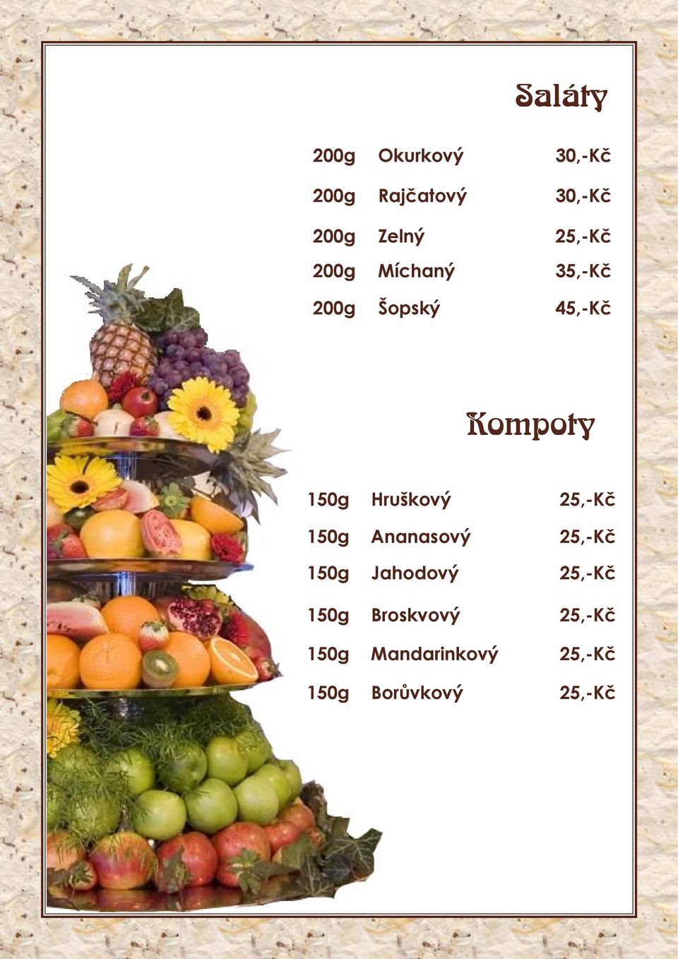 Hruškový 25,-Kč 150g Ananasový 25,-Kč 150g Jahodový 25,-Kč