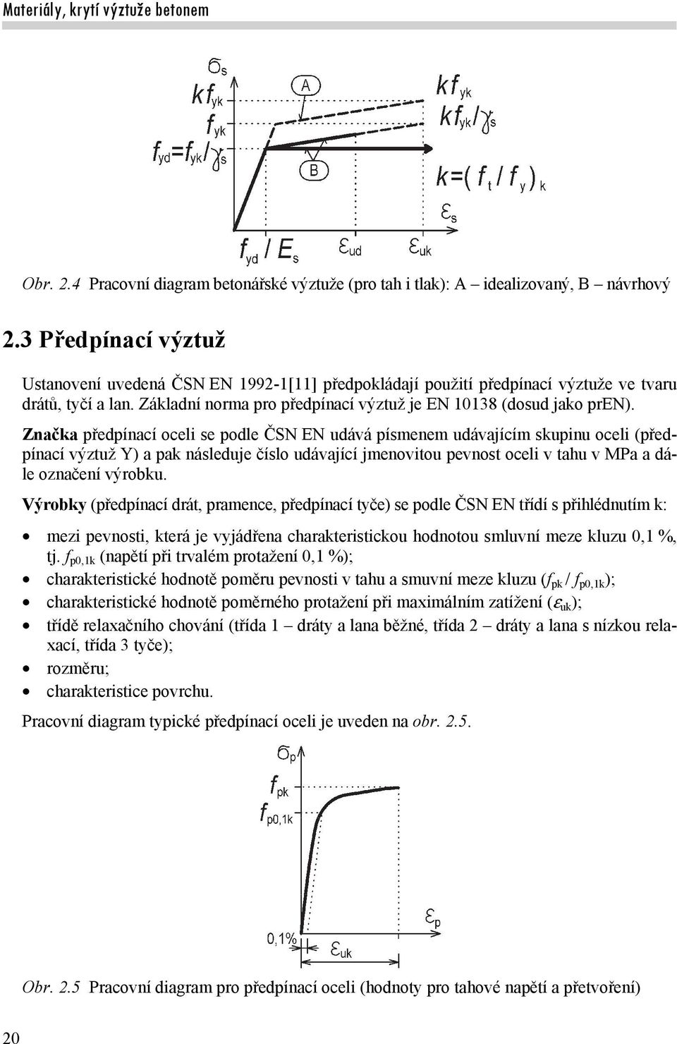 Značka předpínací oceli se podle ČSN EN udává písmenem udávajícím skupinu oceli (předpínací výztuž Y) a pak následuje číslo udávající jmenovitou pevnost oceli v tahu v MPa a dále označení výrobku.