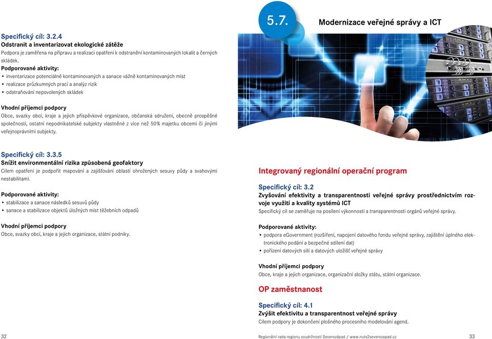 Modernizace veřejné správy a ICT Obce, svazky obcí, kraje a jejich příspěvkové organizace, občanská sdružení, obecně prospěšné společnosti, ostatní nepodnikatelské subjekty vlastněné z více než 50 %