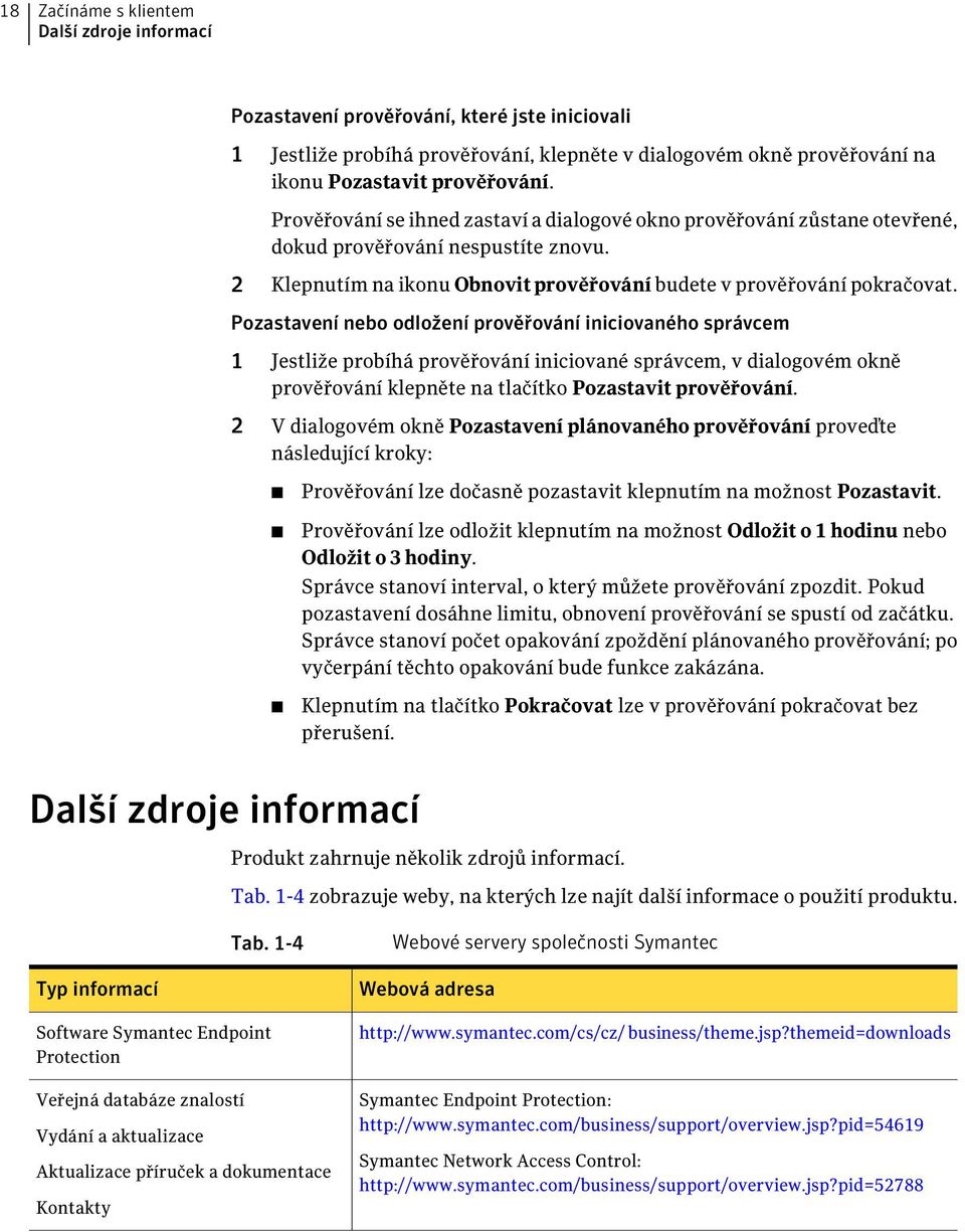 2 Klepnutím na ikonu Obnovit prověřování budete v prověřování pokračovat.