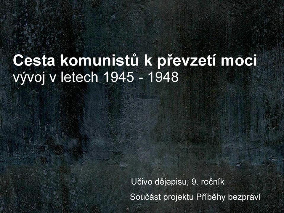 1945-1948 Učivo dějepisu, 9.