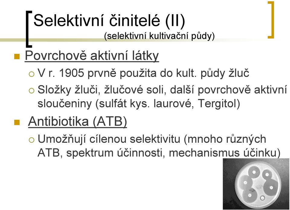 půdy ţluč Sloţky ţluči, ţlučové soli, další povrchově aktivní sloučeniny (sulfát